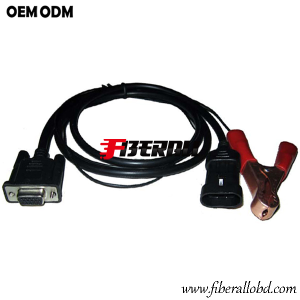 Câble de diagnostic de voiture FIAT HDB15P avec pince à poisson