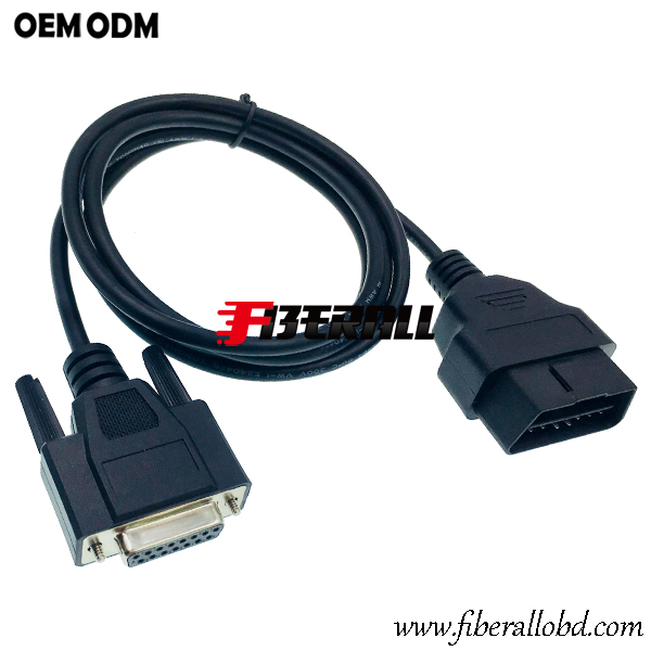 Câble d'extension DB15 à OBD2 pour le diagnostic de la voiture